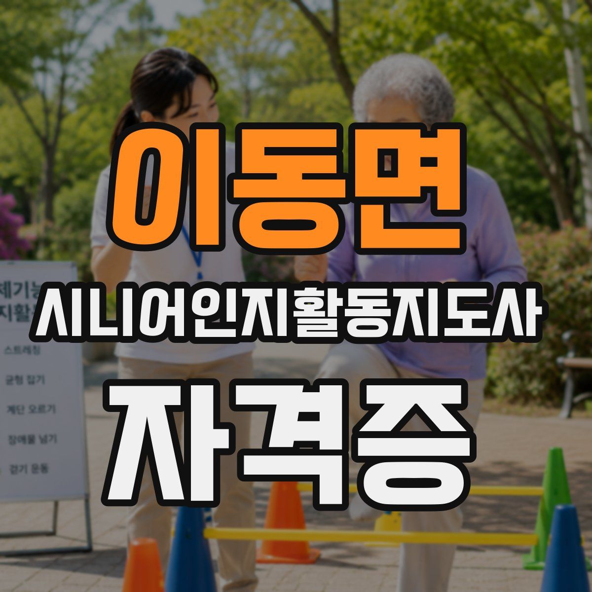 이동면 시니어인지활동지도사 자격증