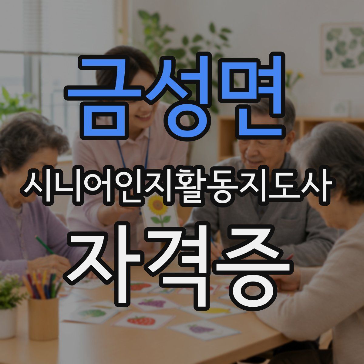 금성면 시니어인지활동지도사 자격증
