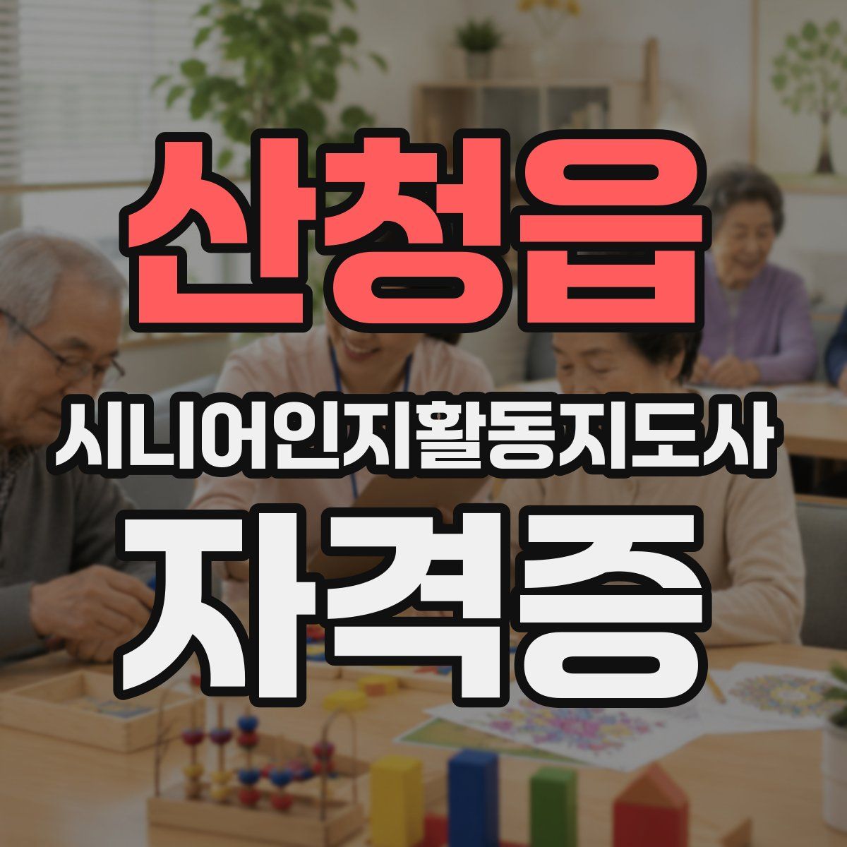 산청읍 시니어인지활동지도사 자격증