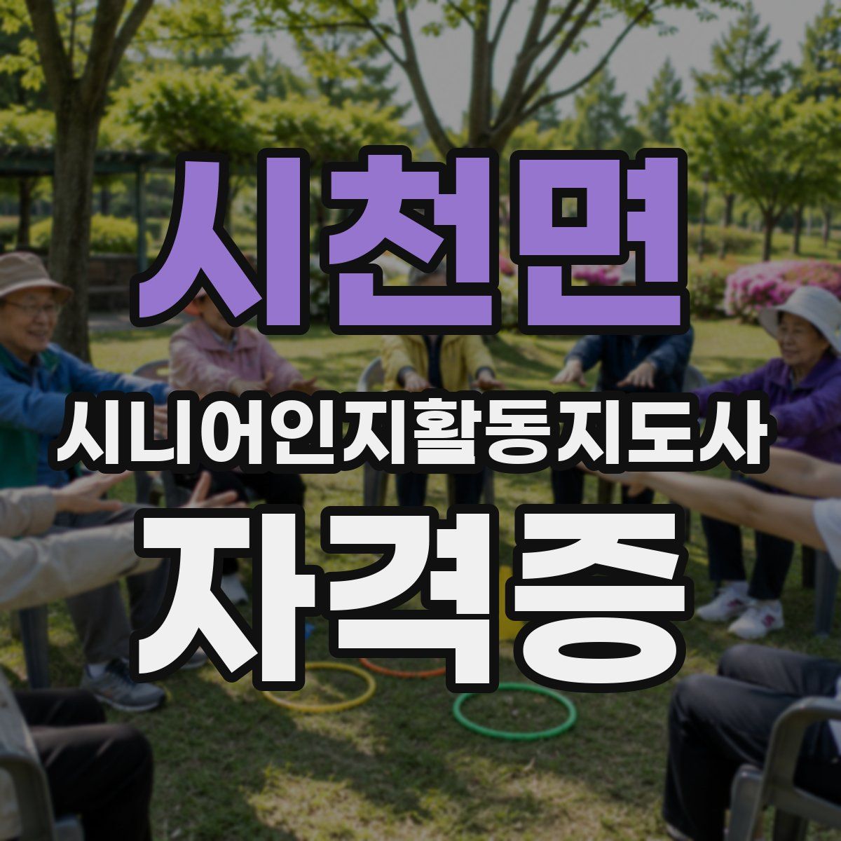 시천면 시니어인지활동지도사 자격증