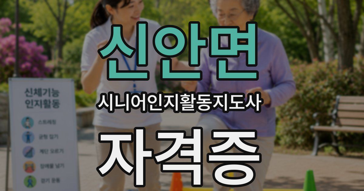 신안면 시니어인지활동지도사 자격증