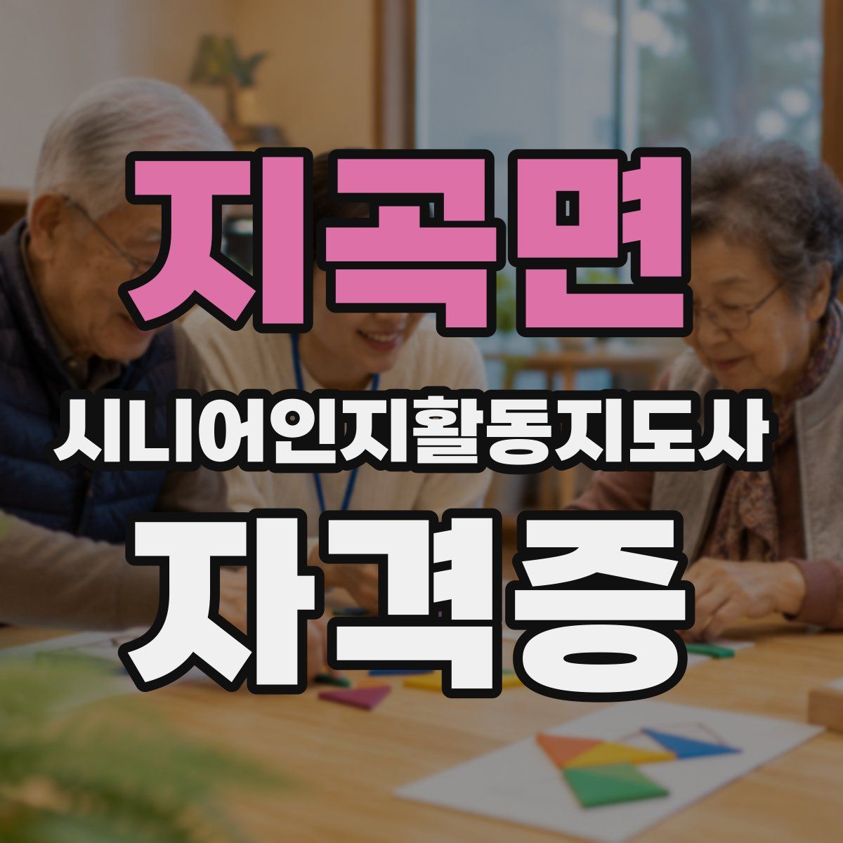 지곡면 시니어인지활동지도사 자격증