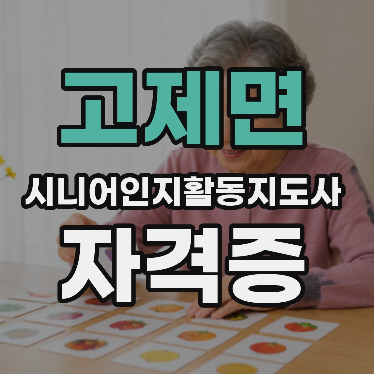 고제면 시니어인지활동지도사 자격증