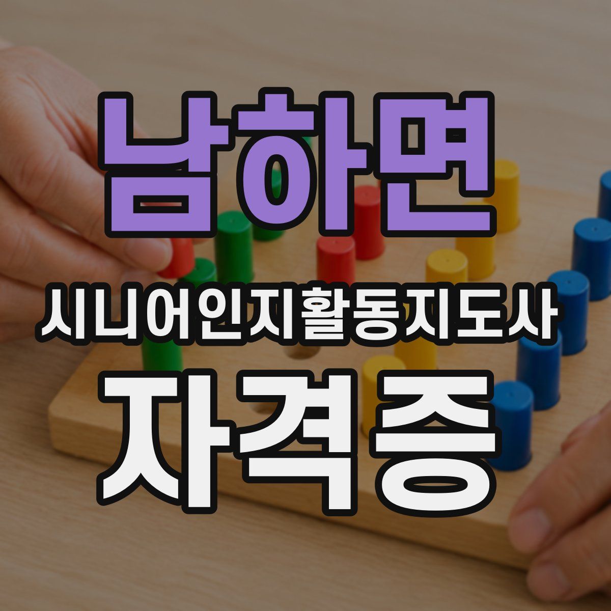 남하면 시니어인지활동지도사 자격증
