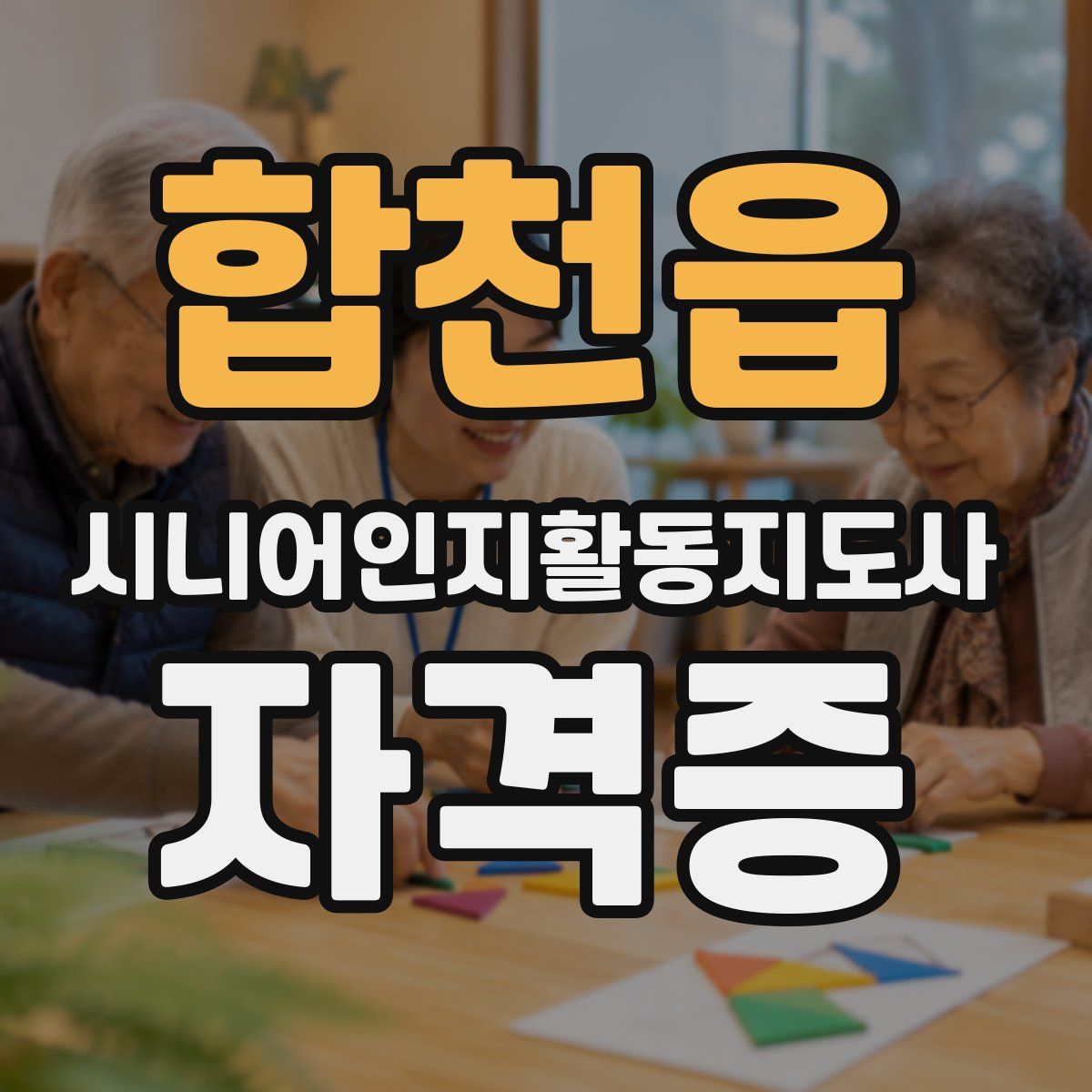 합천읍 시니어인지활동지도사 자격증