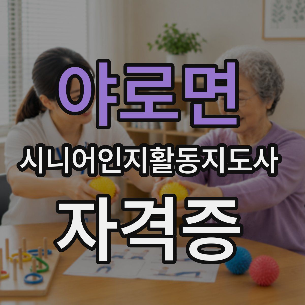 야로면 시니어인지활동지도사 자격증
