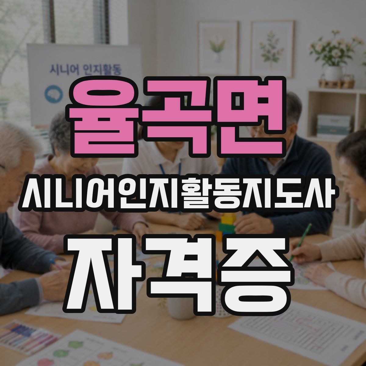 율곡면 시니어인지활동지도사 자격증