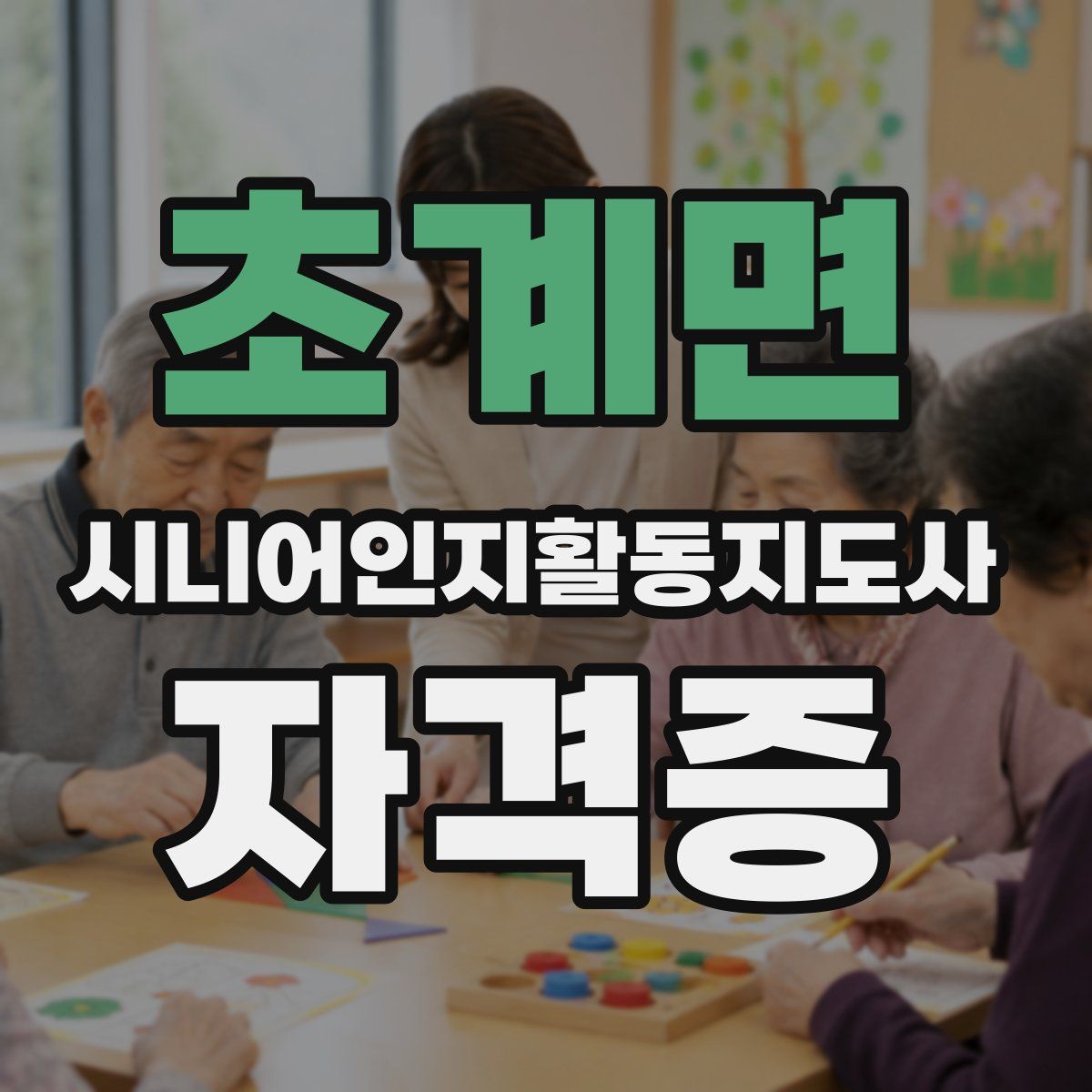 초계면 시니어인지활동지도사 자격증