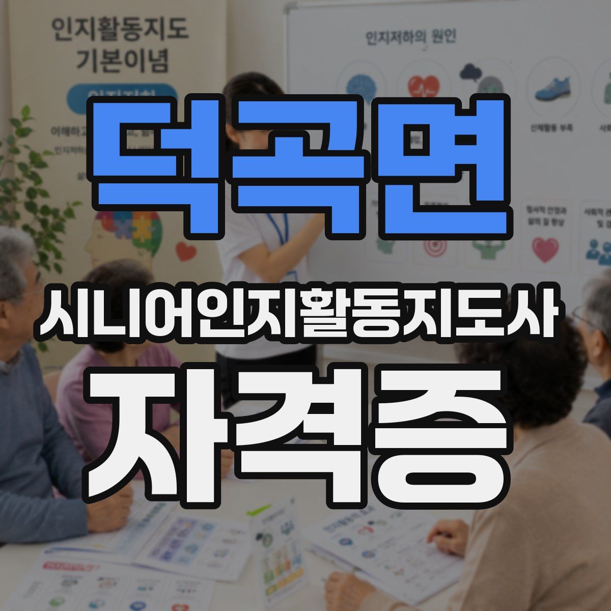 덕곡면 시니어인지활동지도사 자격증