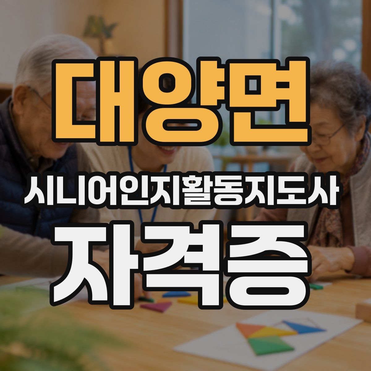 대양면 시니어인지활동지도사 자격증
