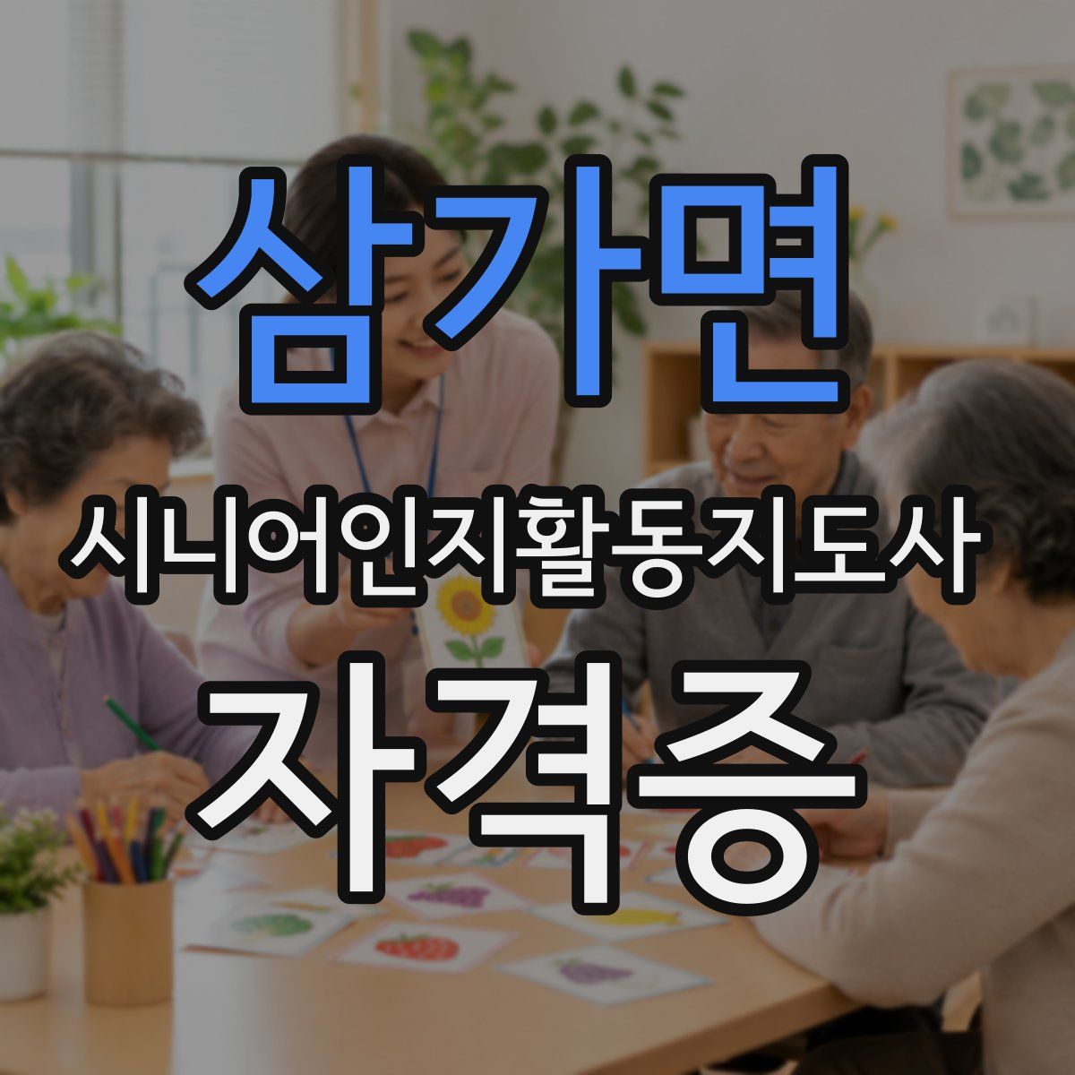 삼가면 시니어인지활동지도사 자격증