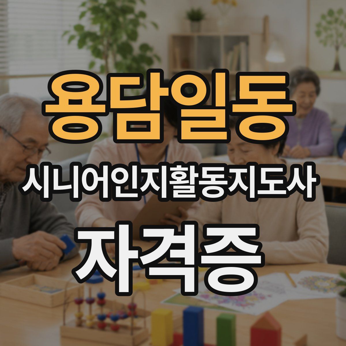 용담일동 시니어인지활동지도사 자격증