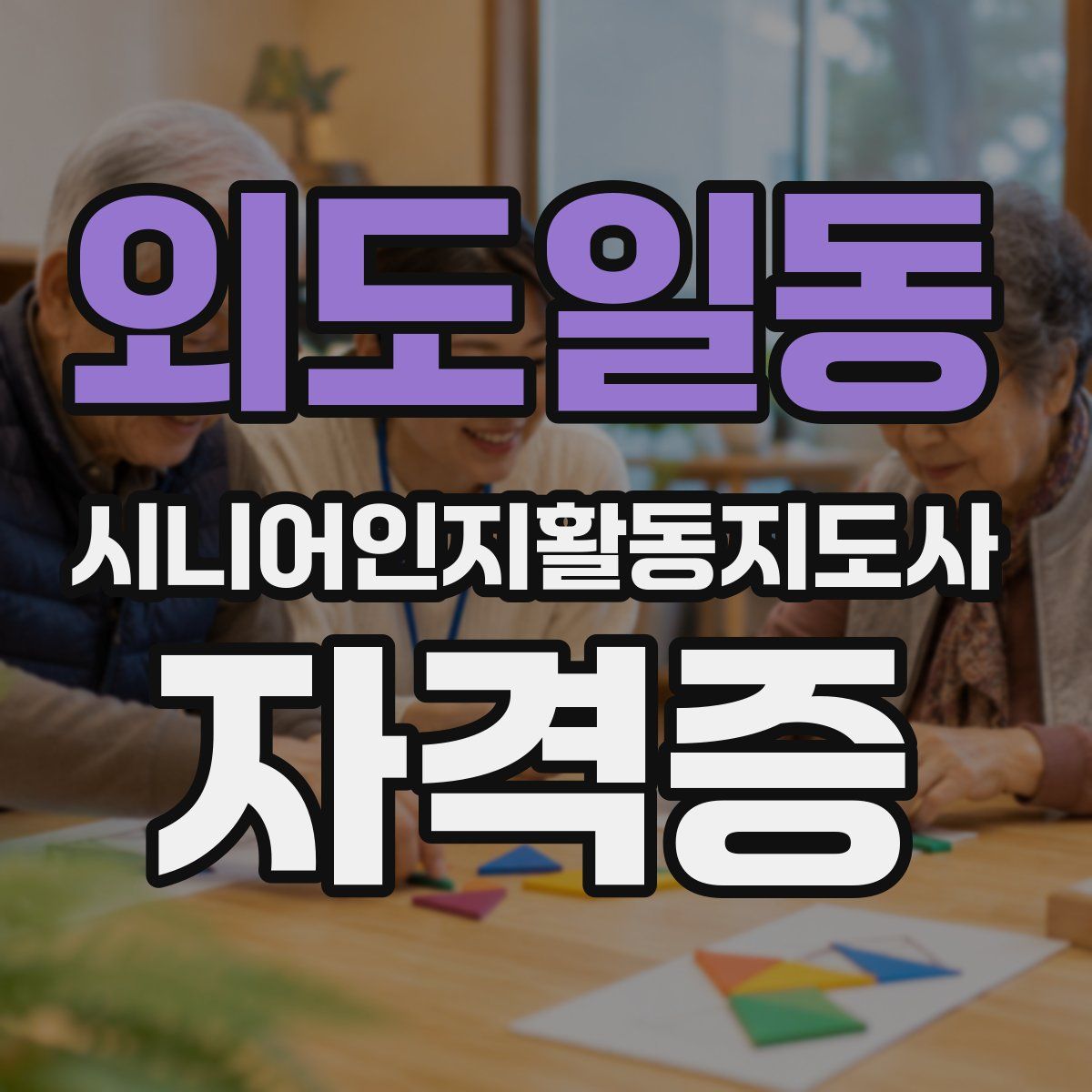 외도일동 시니어인지활동지도사 자격증