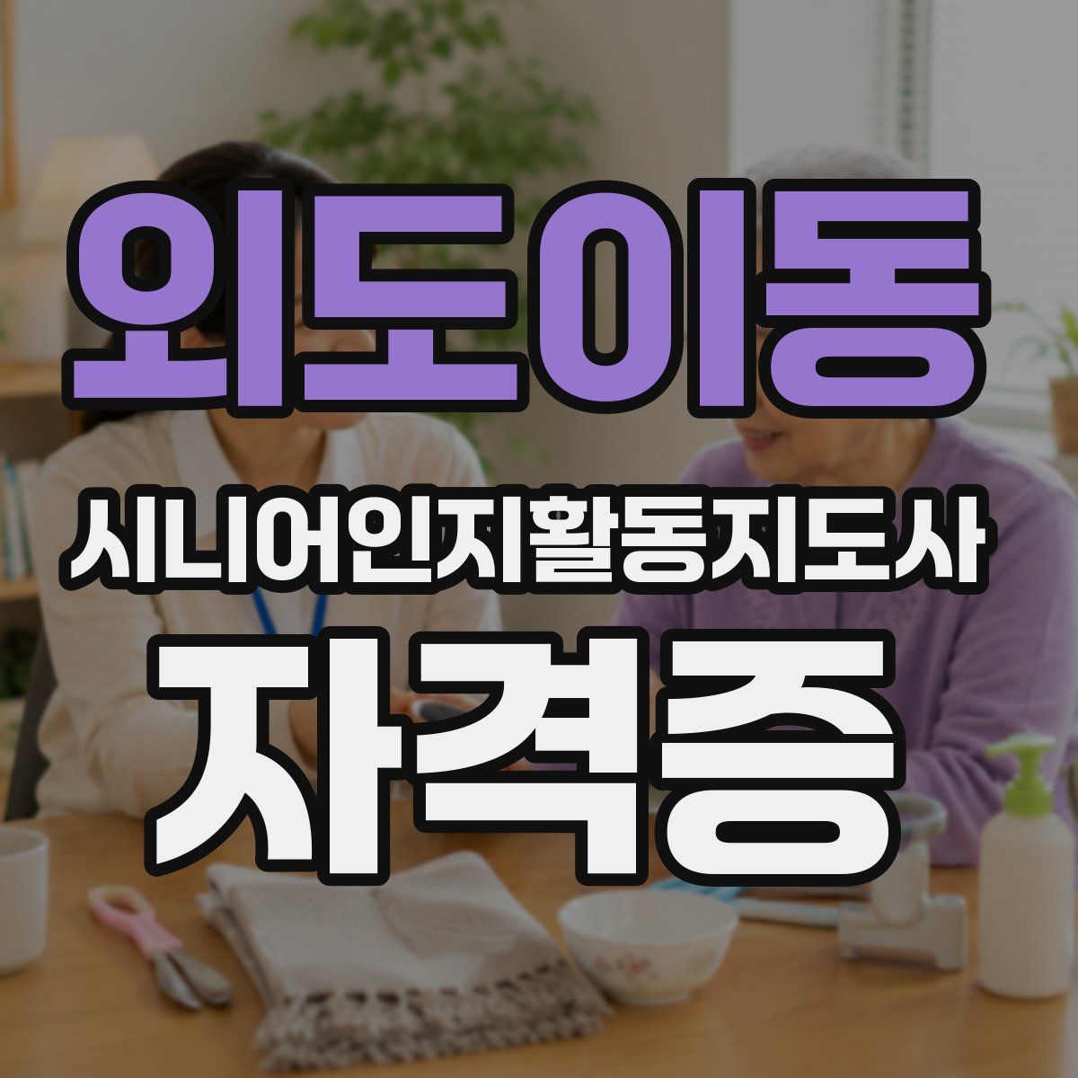 외도이동 시니어인지활동지도사 자격증