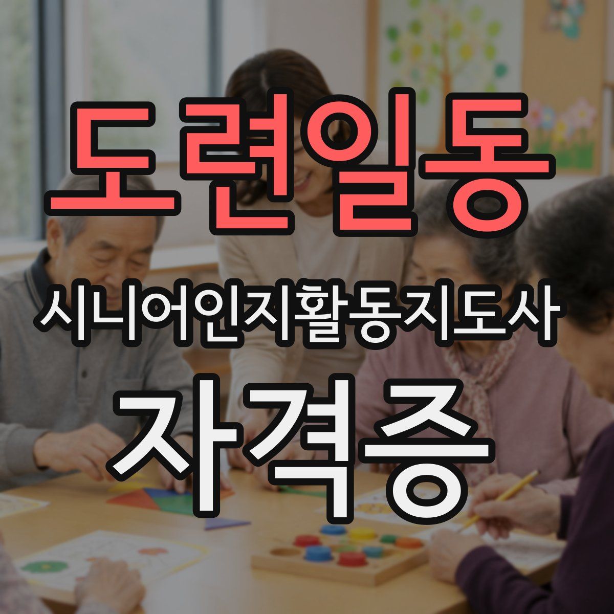 도련일동 시니어인지활동지도사 자격증
