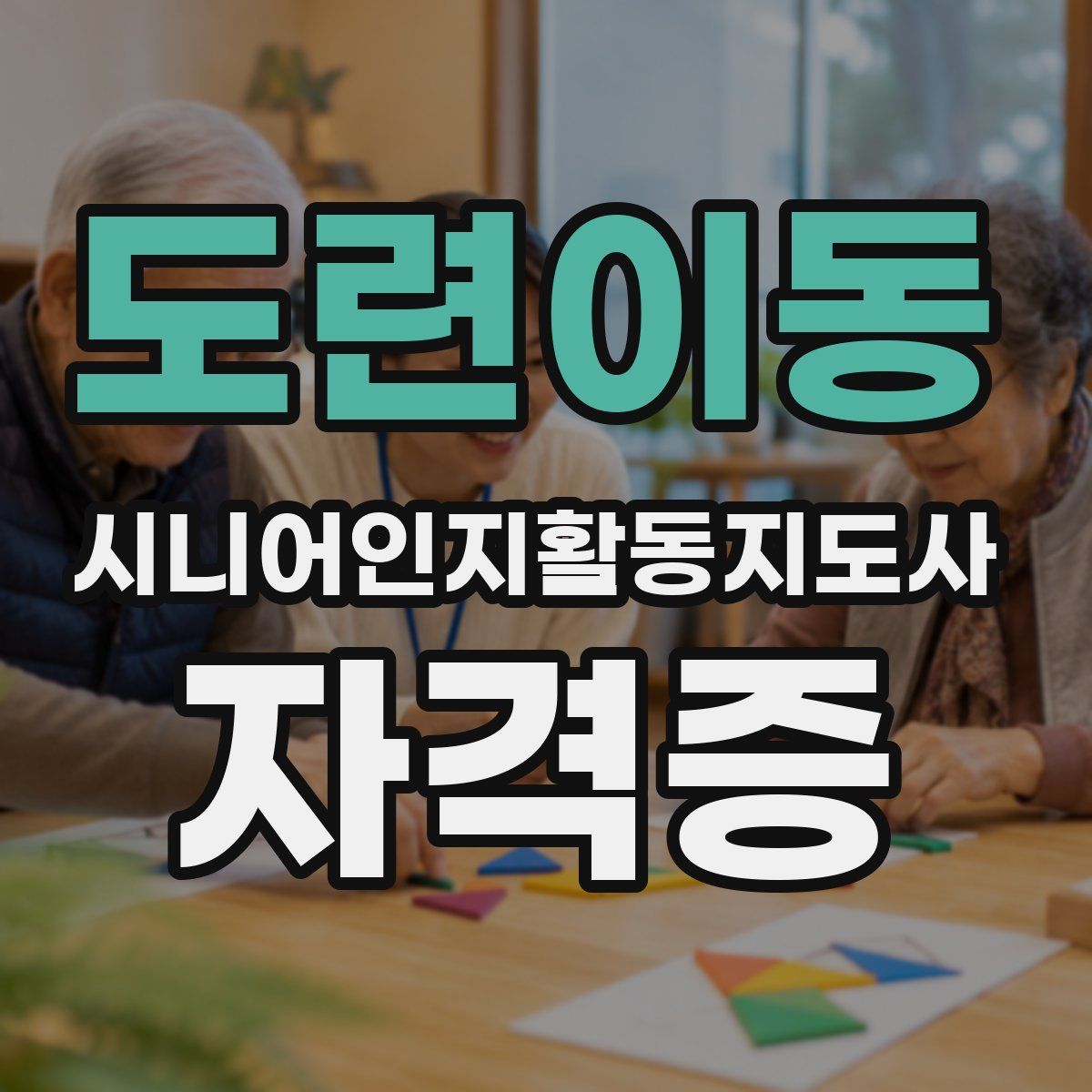 도련이동 시니어인지활동지도사 자격증
