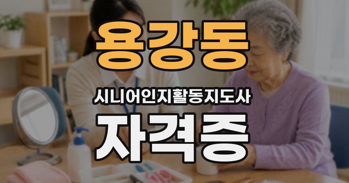 용강동 시니어인지활동지도사 자격증