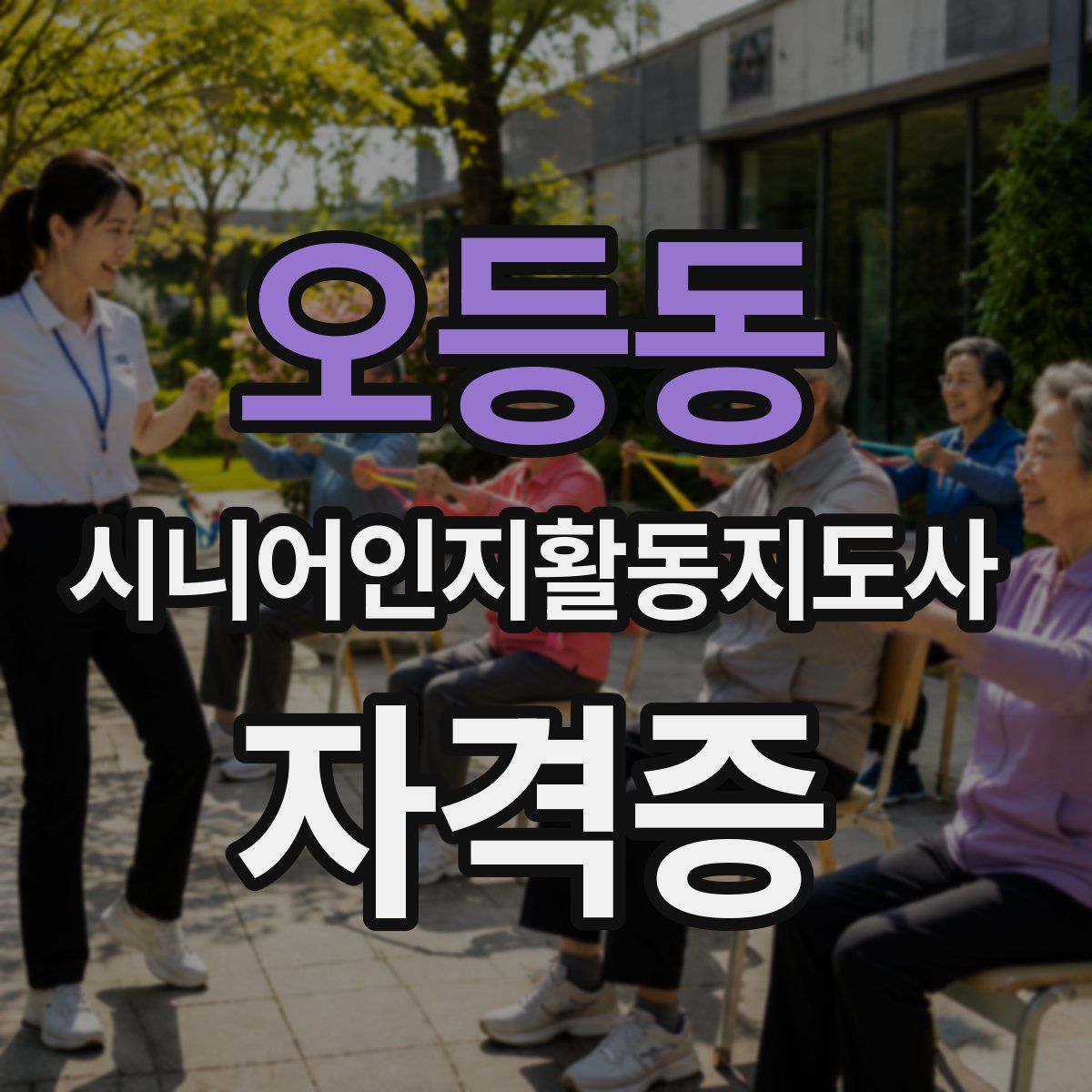 오등동 시니어인지활동지도사 자격증