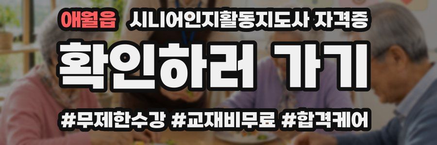 애월읍 시니어인지활동지도사 자격증