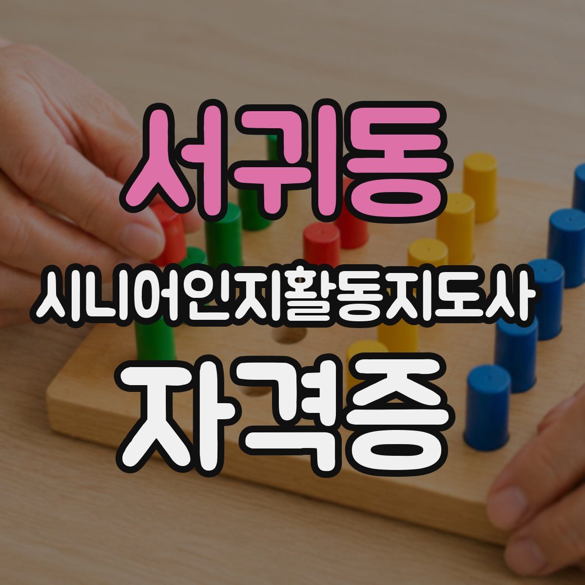 서귀동 시니어인지활동지도사 자격증