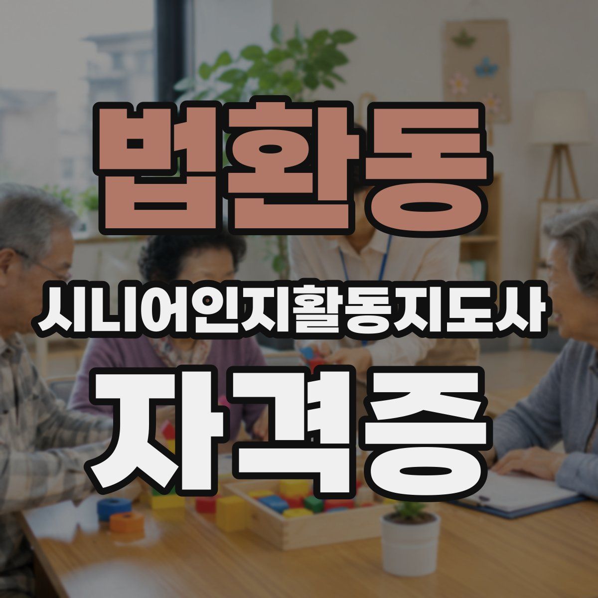 법환동 시니어인지활동지도사 자격증