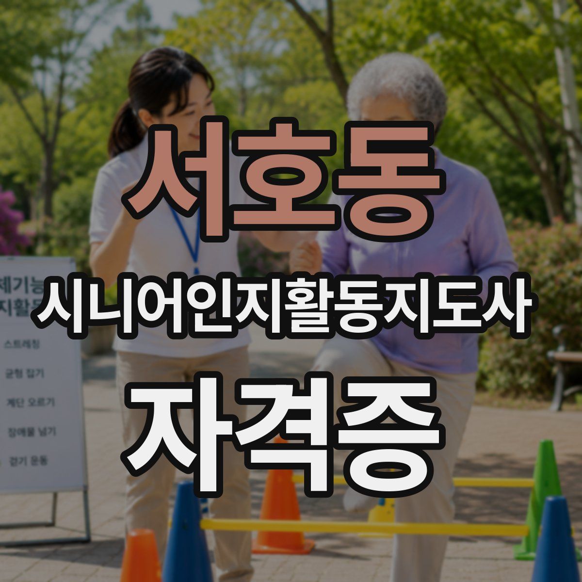 서호동 시니어인지활동지도사 자격증