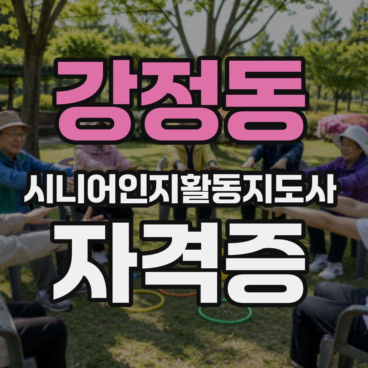 강정동 시니어인지활동지도사 자격증