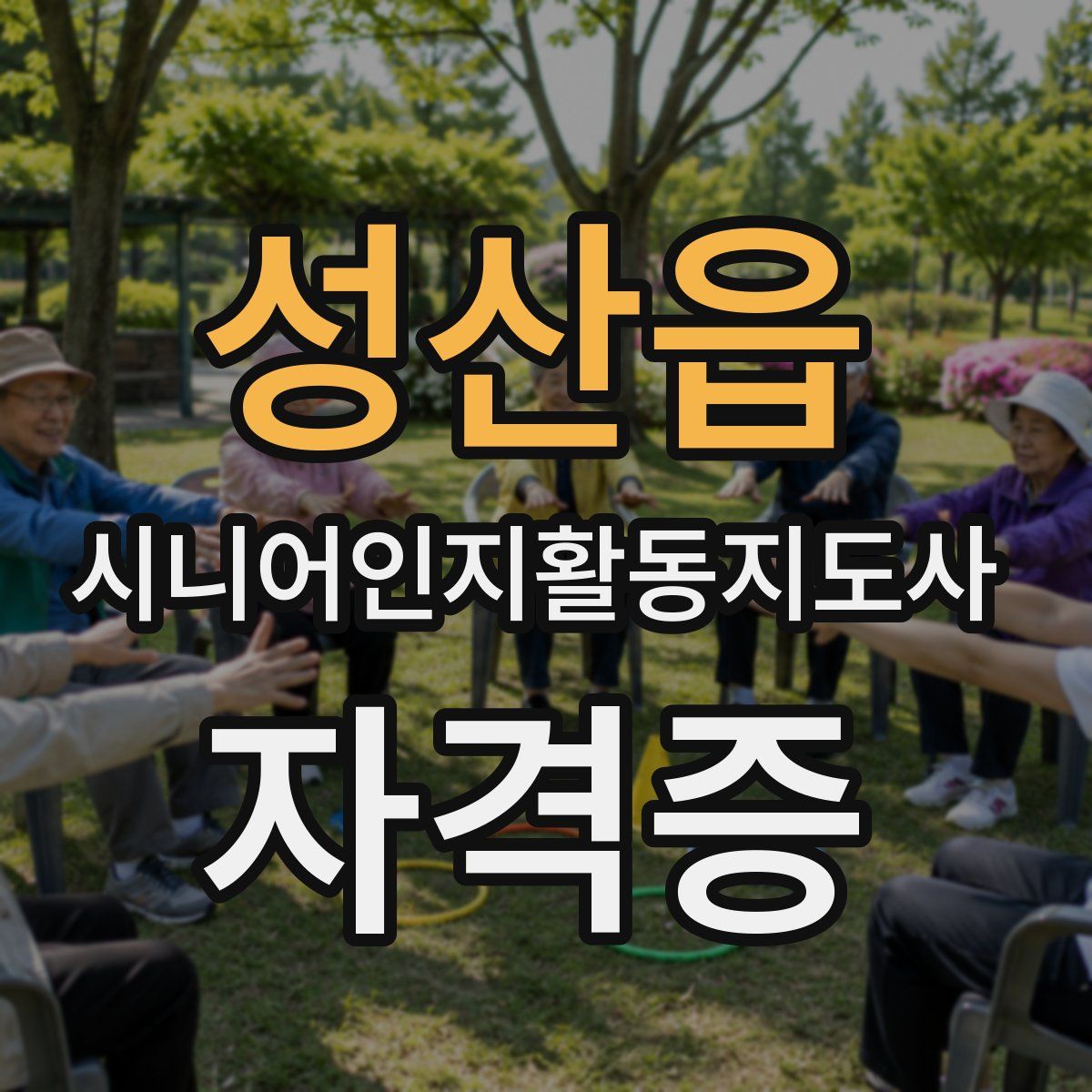 성산읍 시니어인지활동지도사 자격증