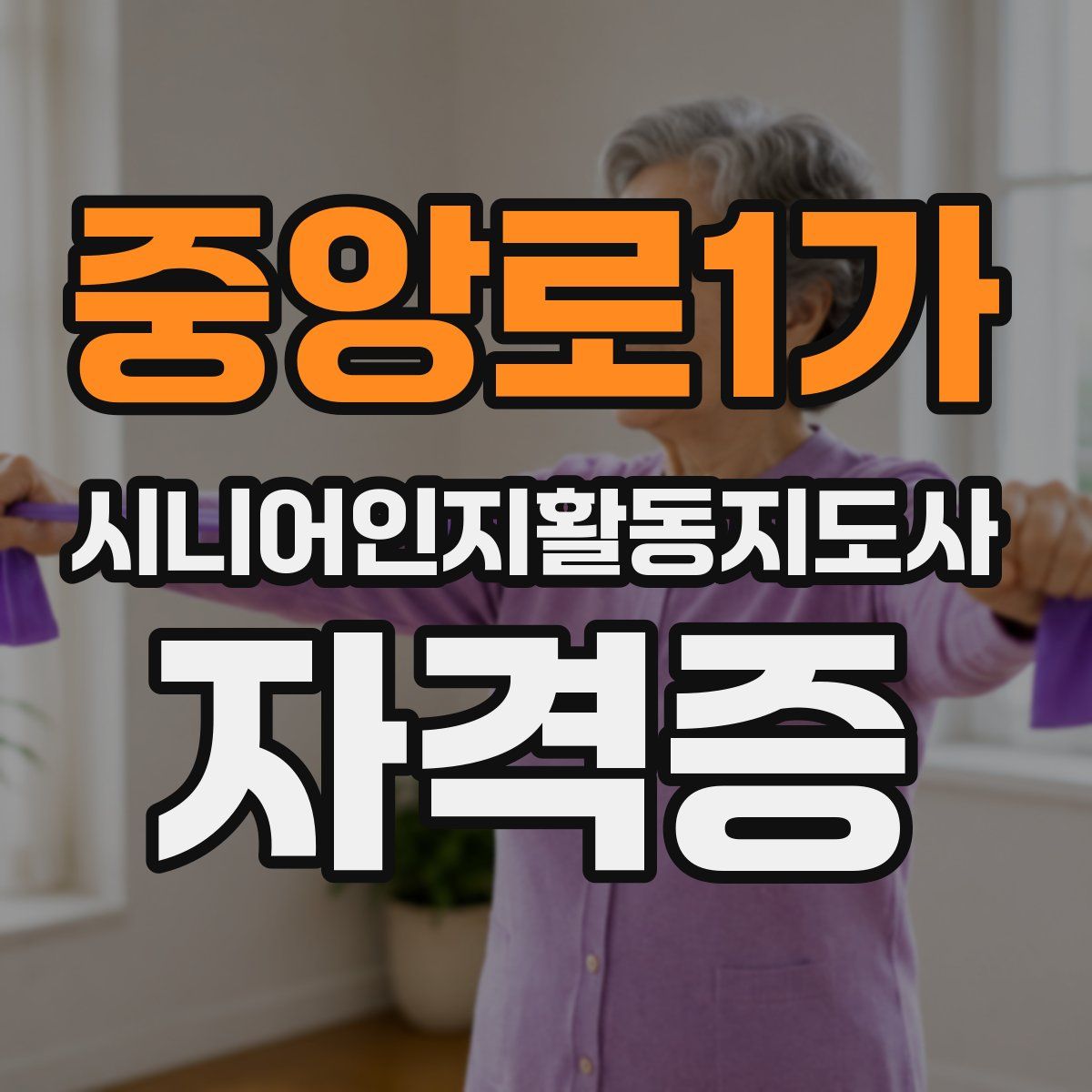 중앙로1가 시니어인지활동지도사 자격증