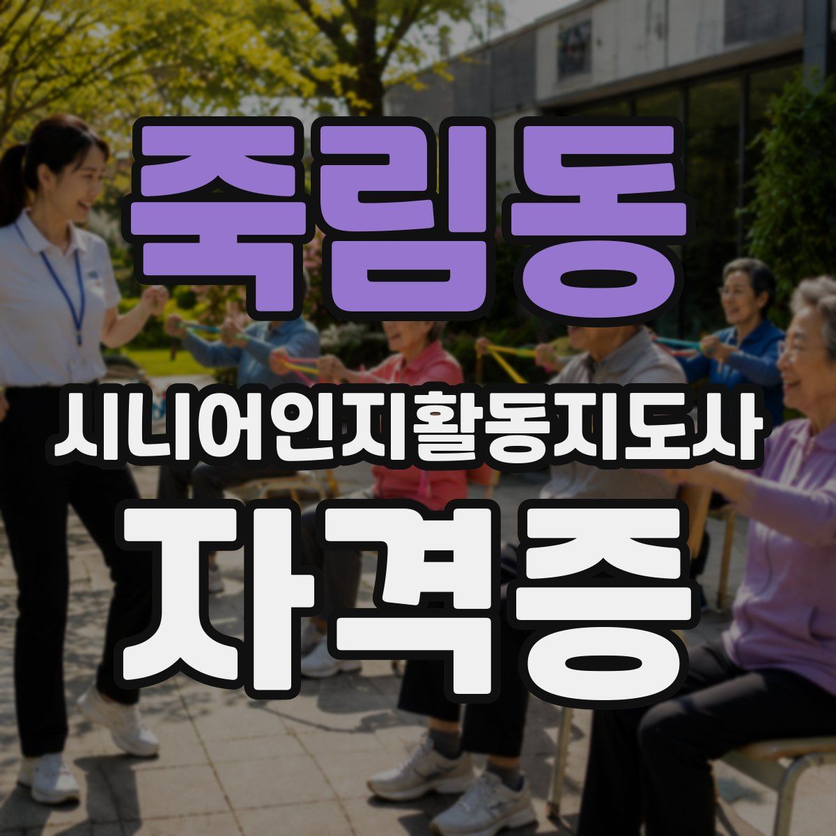 죽림동 시니어인지활동지도사 자격증