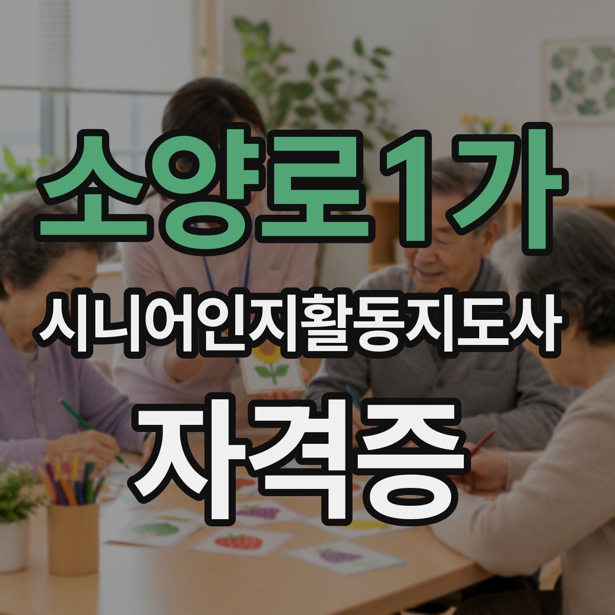 소양로1가 시니어인지활동지도사 자격증