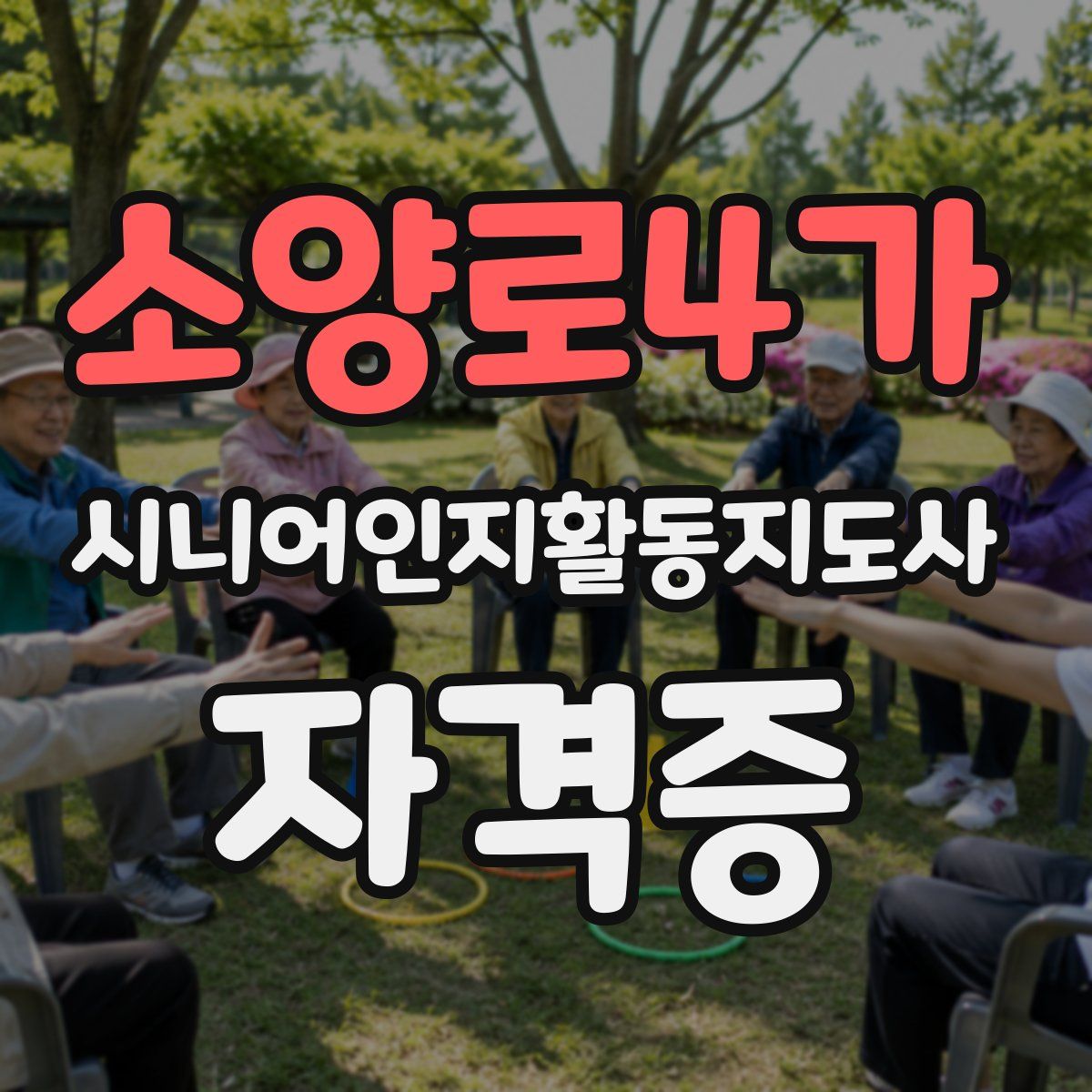 소양로4가 시니어인지활동지도사 자격증