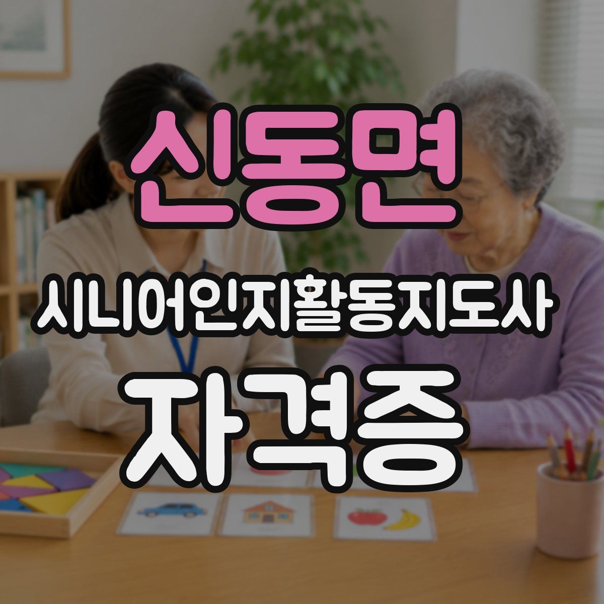 신동면 시니어인지활동지도사 자격증