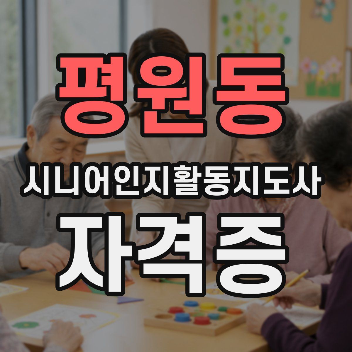 평원동 시니어인지활동지도사 자격증