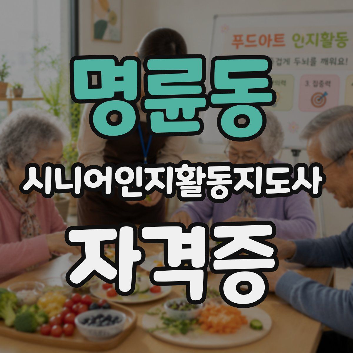 명륜동 시니어인지활동지도사 자격증
