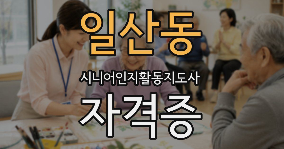 일산동 시니어인지활동지도사 자격증