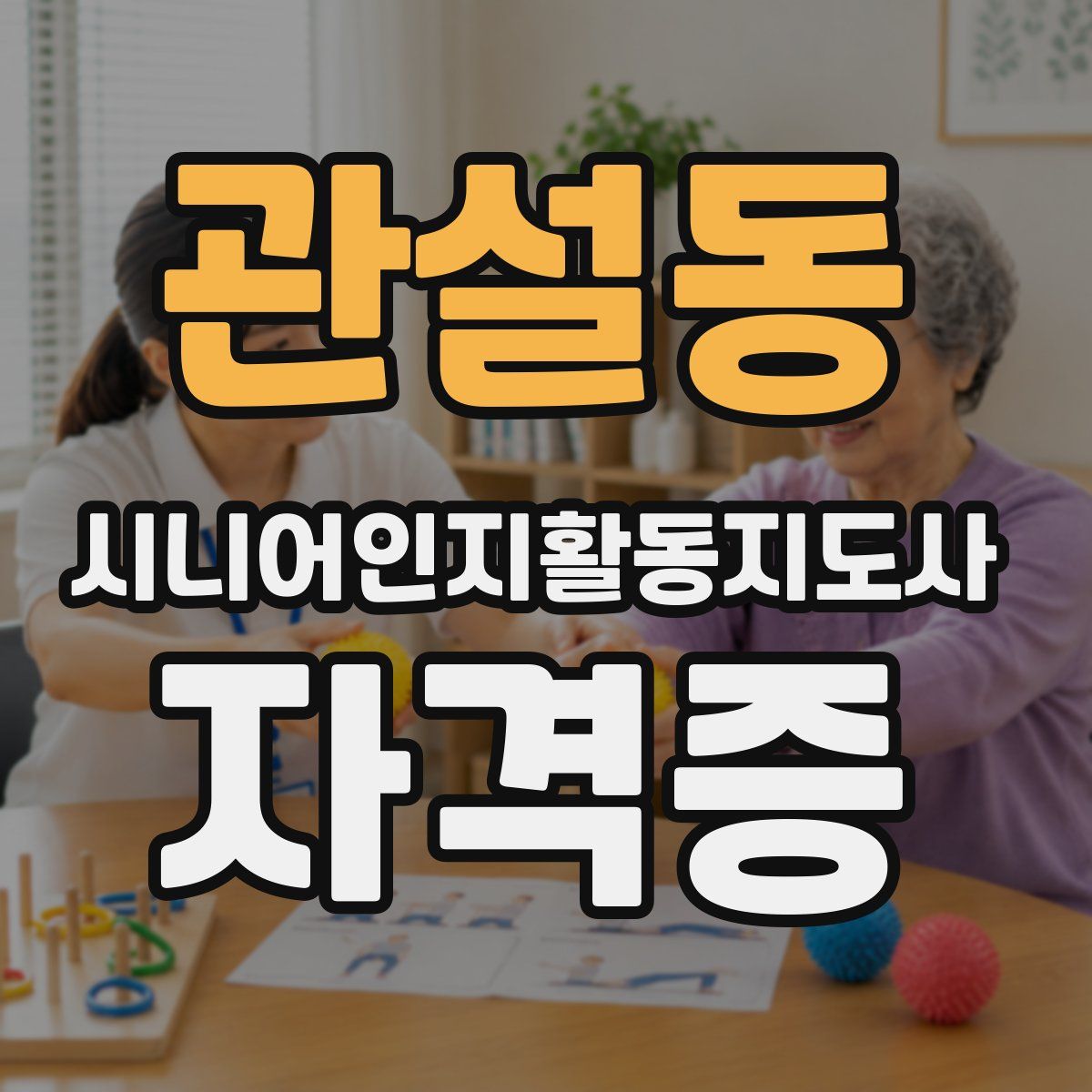 관설동 시니어인지활동지도사 자격증