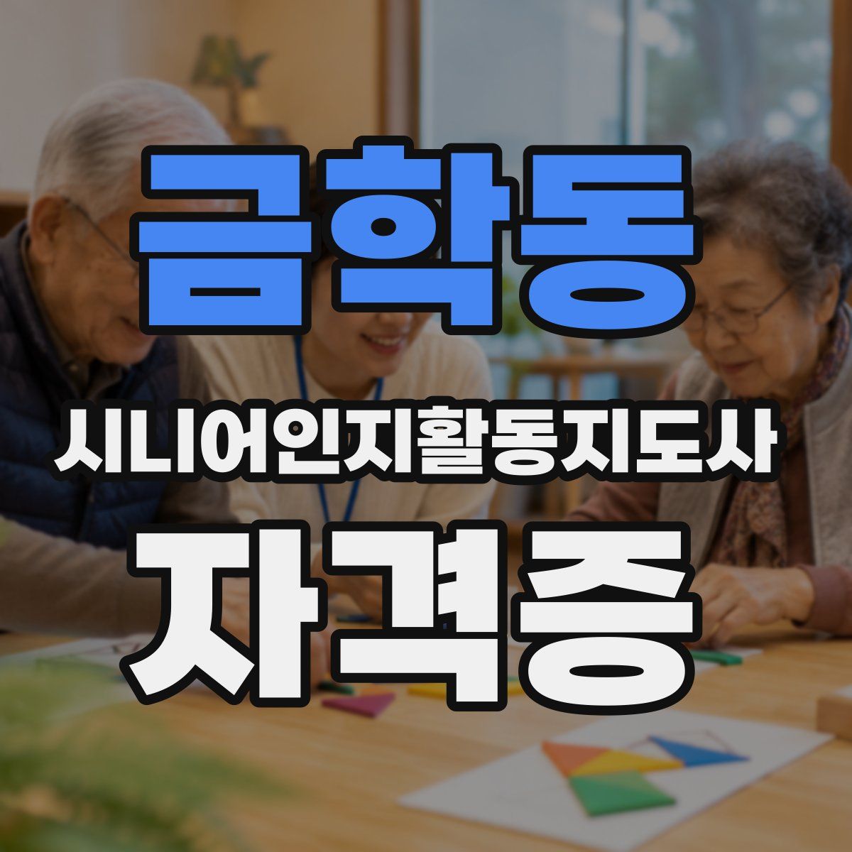 금학동 시니어인지활동지도사 자격증