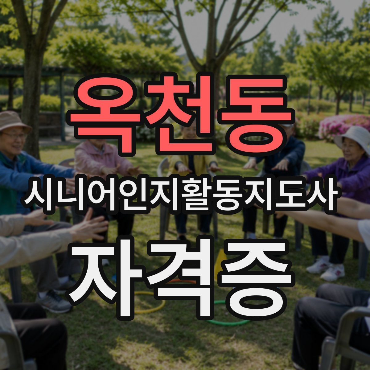 옥천동 시니어인지활동지도사 자격증