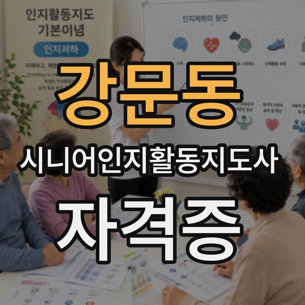 강문동 시니어인지활동지도사 자격증