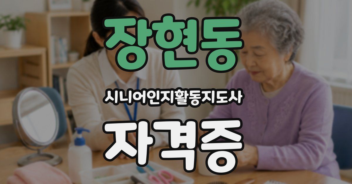 장현동 시니어인지활동지도사 자격증