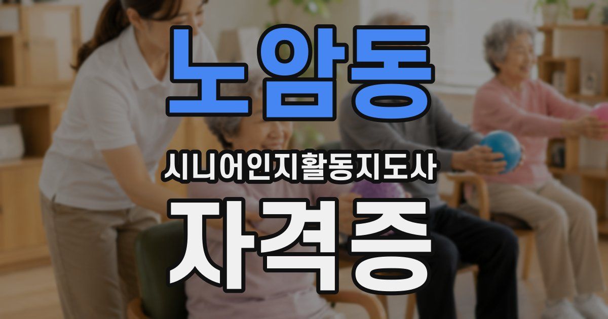 노암동 시니어인지활동지도사 자격증