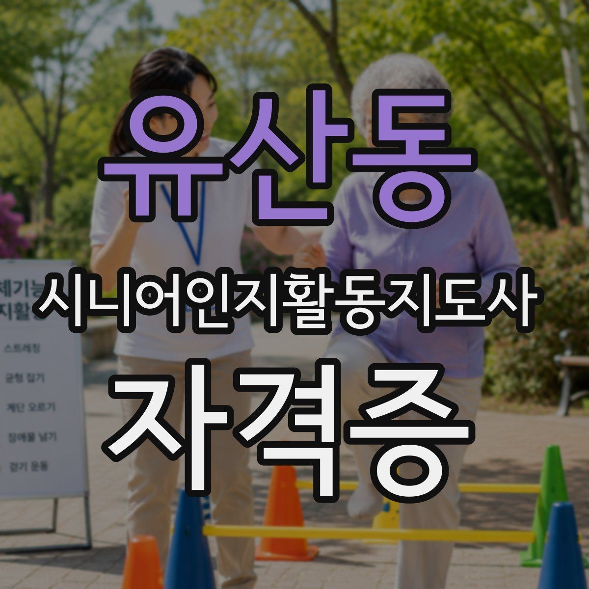 유산동 시니어인지활동지도사 자격증 공부 계획 세부 구성법