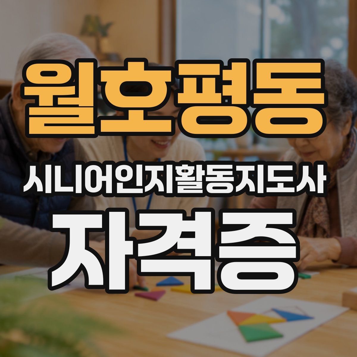 월호평동 시니어인지활동지도사 자격증