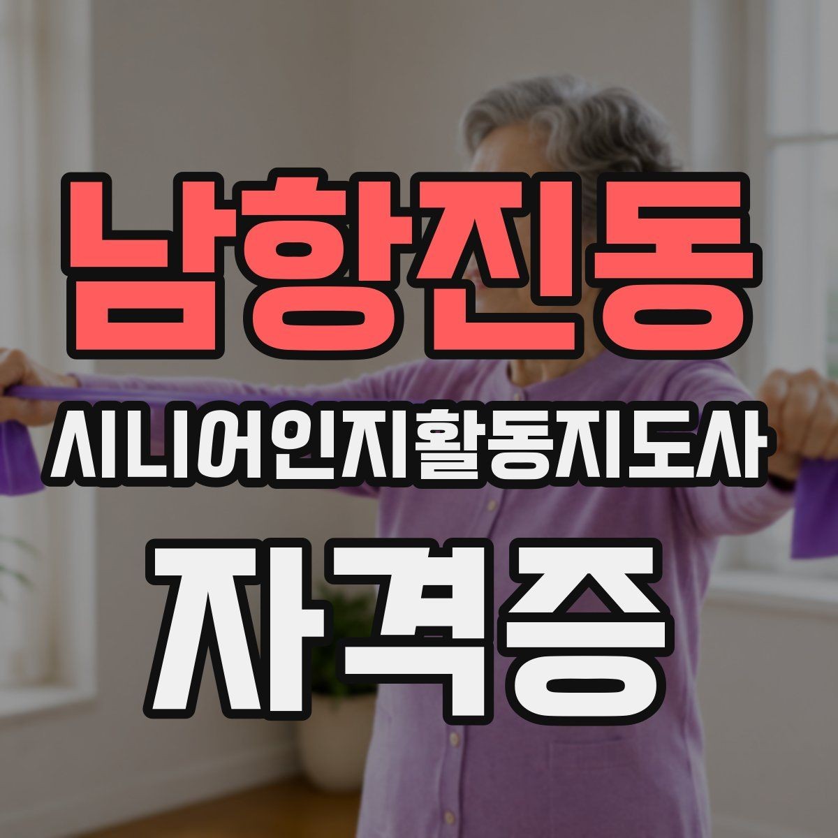 남항진동 시니어인지활동지도사 자격증 합격을 위한 학습 흐름