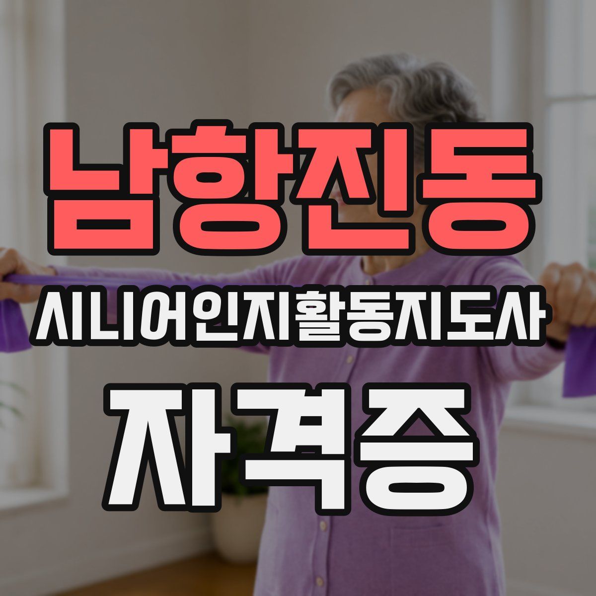남항진동 시니어인지활동지도사 자격증