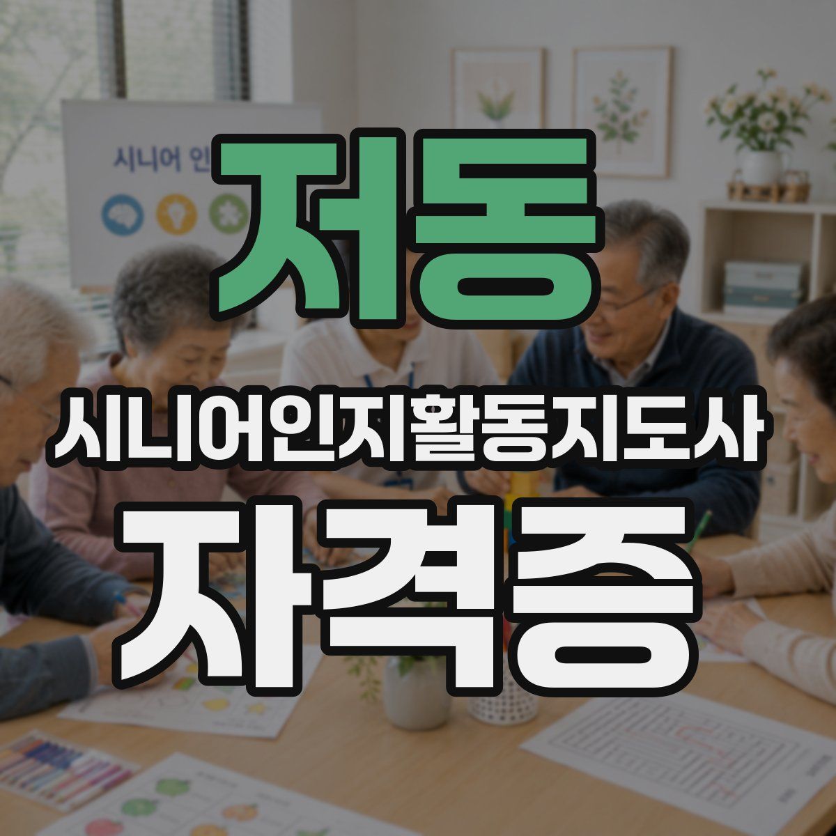 저동 시니어인지활동지도사 자격증
