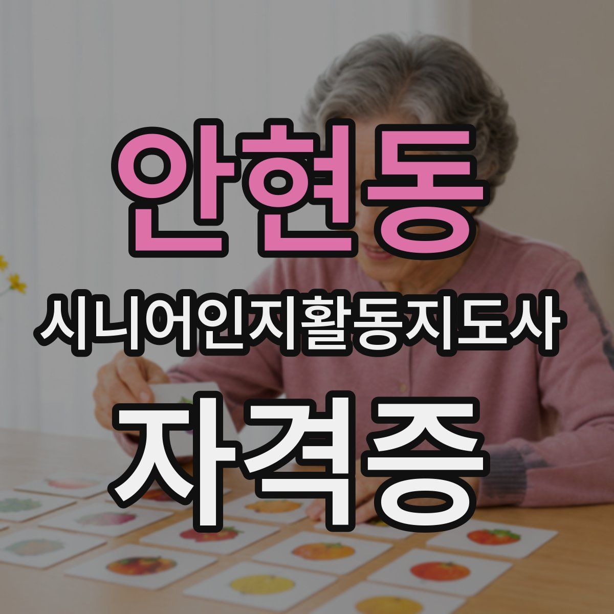 안현동 시니어인지활동지도사 자격증