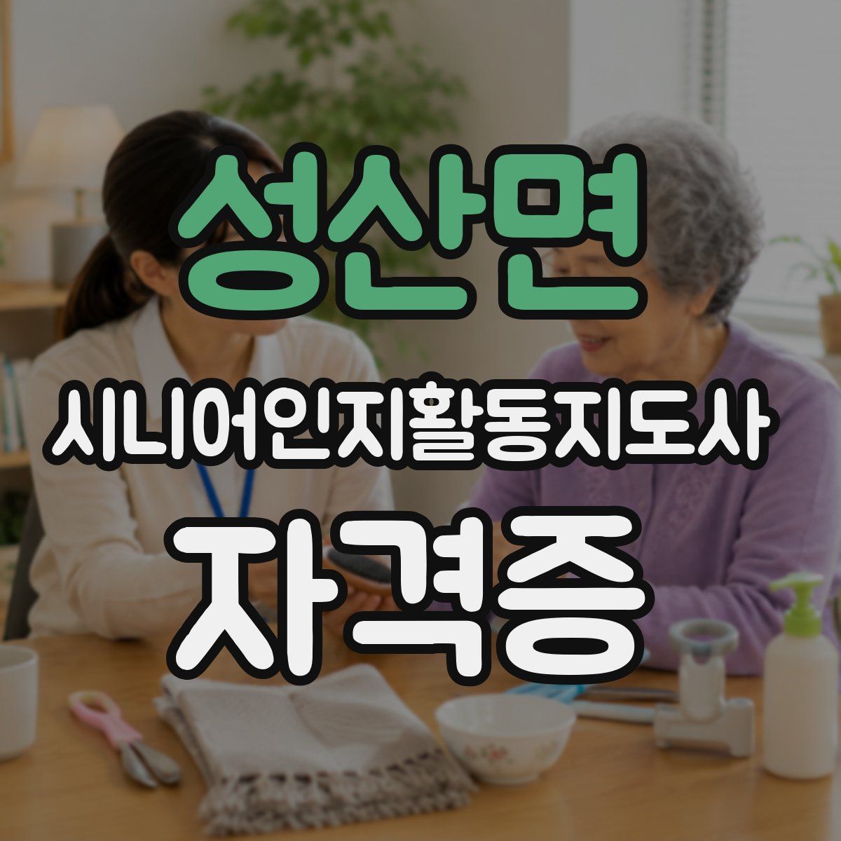 성산면 시니어인지활동지도사 자격증