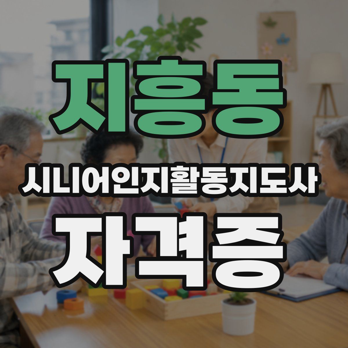 지흥동 시니어인지활동지도사 자격증